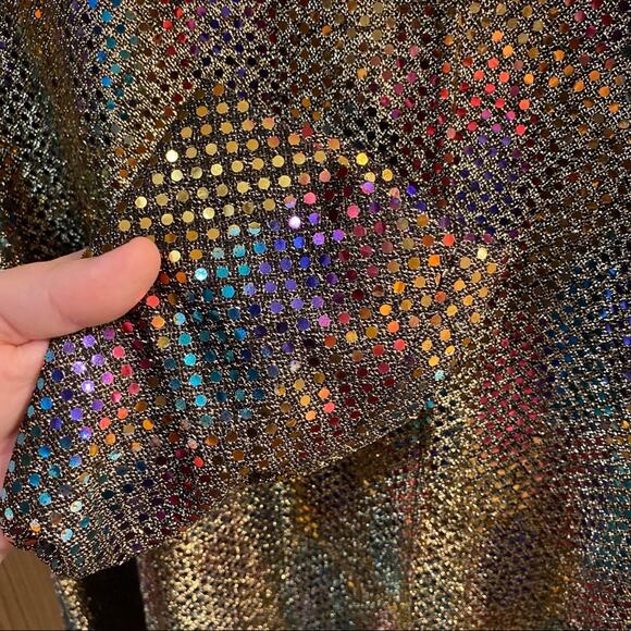 NWT Vintage Dressy Betsy Gold Pullover Rainbow Effect Sequin Top Size Small - Picture 5 of 6